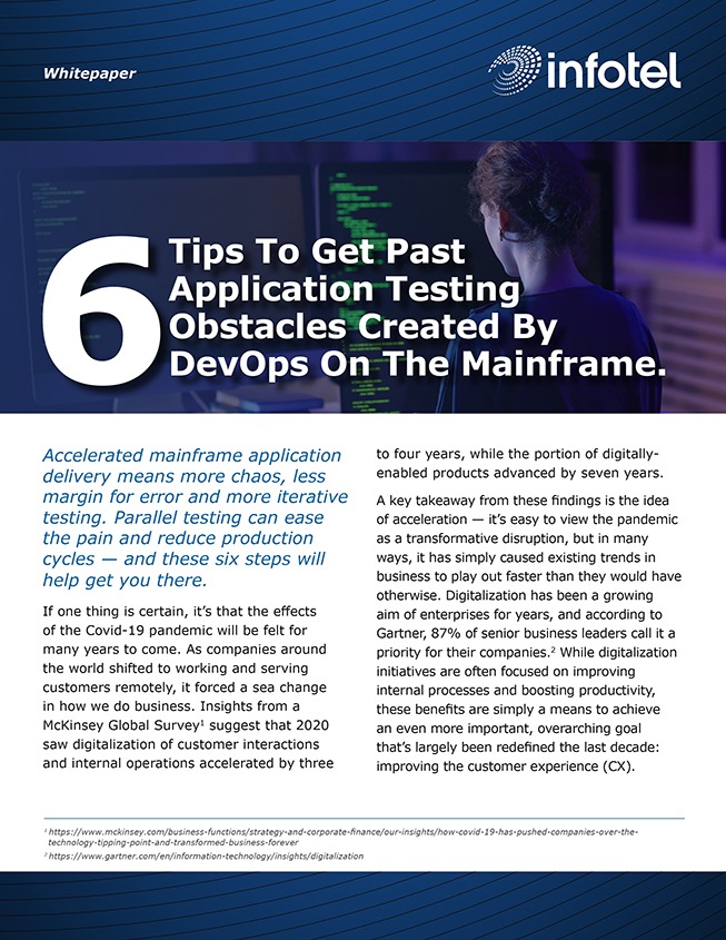 6 tips to get past application testing obstacles created by DevOps on the mainfrme.